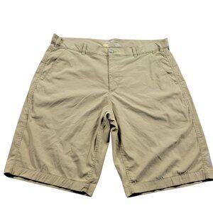Eddie Bauer Shorts Mens 38 Beige Travex Chino Hiking Camp Stretch Outdoors